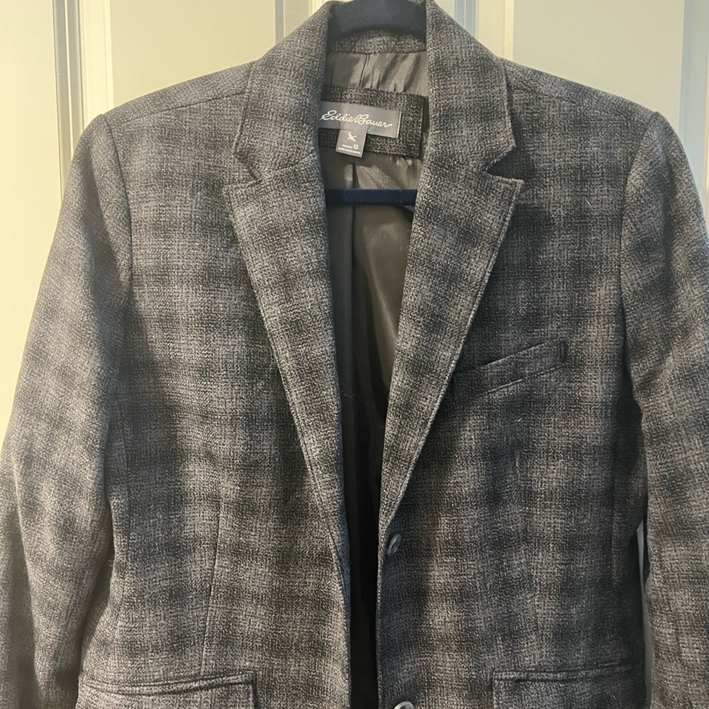 Eddie Bauer Gray Plaid Blazer